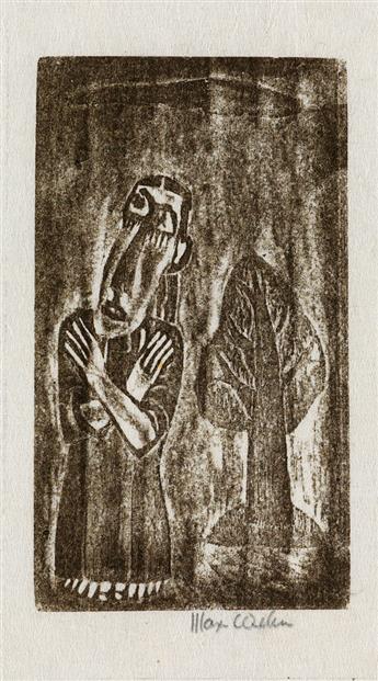 MAX WEBER Group of 5 woodcuts.